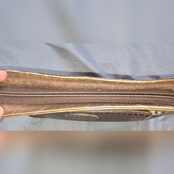 Mario Valentino Brown Patterned Clutch Bag - Picture 8 of 8